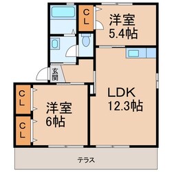 紀伊駅 バス15分  那賀下車：停歩6分 1階の物件間取画像